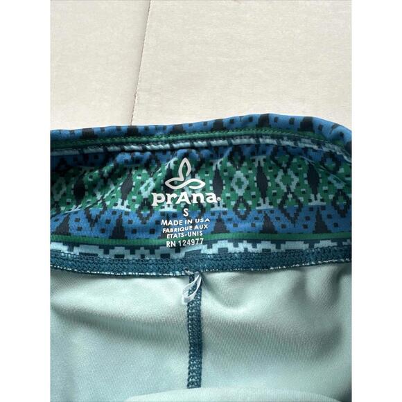 prAna Roxanne Women's Cropped Leggings S Multicolor Chevron Aztec Yoga Running - Picture 3 of 5